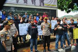 Minta Kasus Dufi Diusut Tuntas,Wartawan Se-Tangerang Raya Gelar Aksi Damai