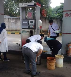 Pastikan kualitas BBM, Disperindagkop Kota Serang Sidak SPBU