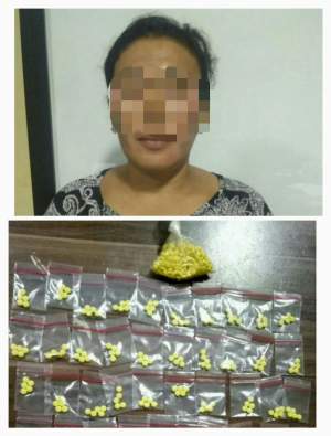 Ibu rumah tangga pengedar obat terlarang jenis heximer.