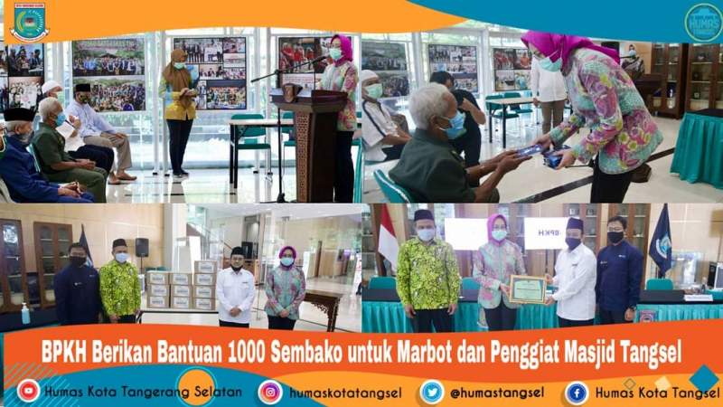 Marbot dan Penggiat Masjid Tangsel Dapat Bantuan 1000 Sembako dari BPKH