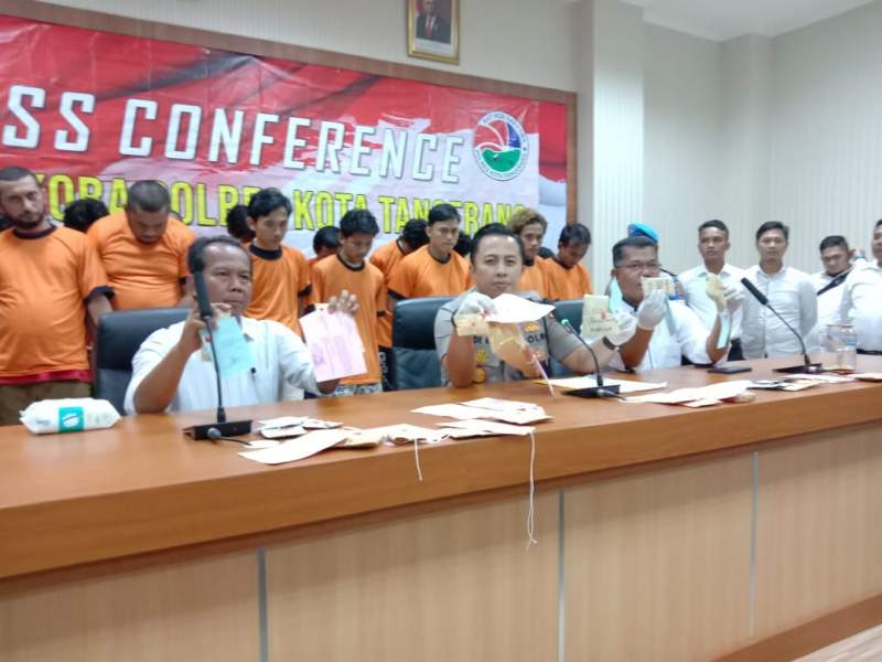 Polresta Tangerang Bekuk 18 Pengedar Narkoba