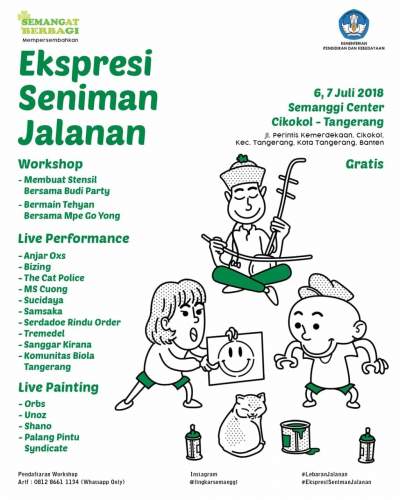 Kemendikbud Gelar Ekspresi Bersama dengan Seniman Jalanan