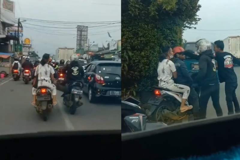 Viral Pemotor Tendang Relawan Patwal Ambulans