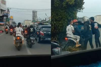 Viral Pemotor Tendang Relawan Patwal Ambulans