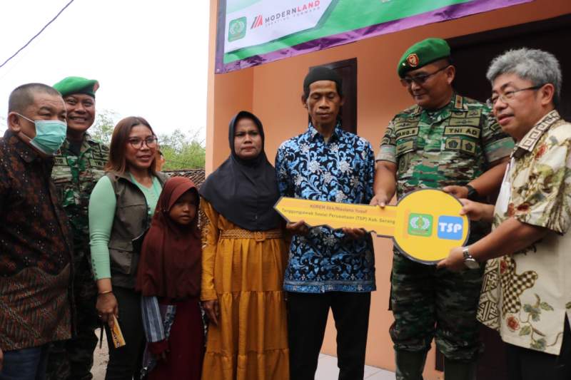 Danrem 064/MY dan Dandim 0602/Serang Resmikan RLTH di Jawilan