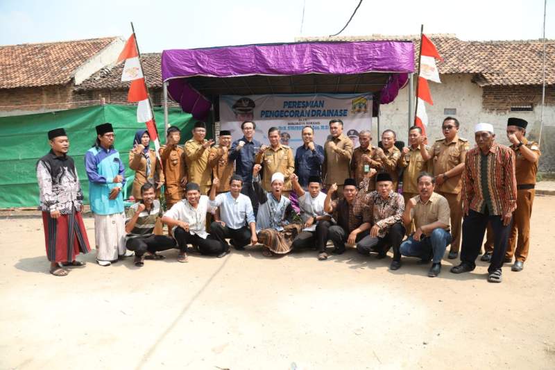 Walikota Serang Apresiasi Warga Kaliwadas Bangun Cor Drainase Dengan Swadaya