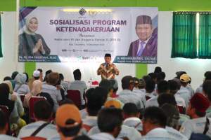 Muhammad Rizal DPR RI Sosialisasi Program 9 Lompatan Ketenagakerjaan Kemnaker di Desa Sukamanah Rajeg