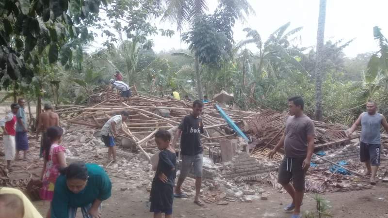 Diterjang Puting Beliung Dua rumah Warga Jambe Rata Dengan Tanah