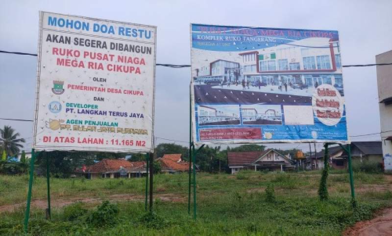 Usai Mantan Kades Ditahan, Proyek Pasar Niaga Cikupa Terbengkalai