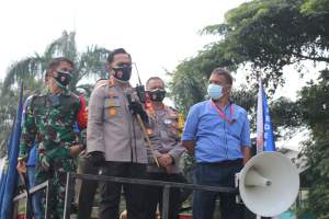 Kapolresta Ingatkan Buruh Laksanakan Protokol Kesehatan