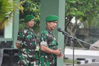 Kodim 0510/trs melakukan apel &amp; senam pagi.