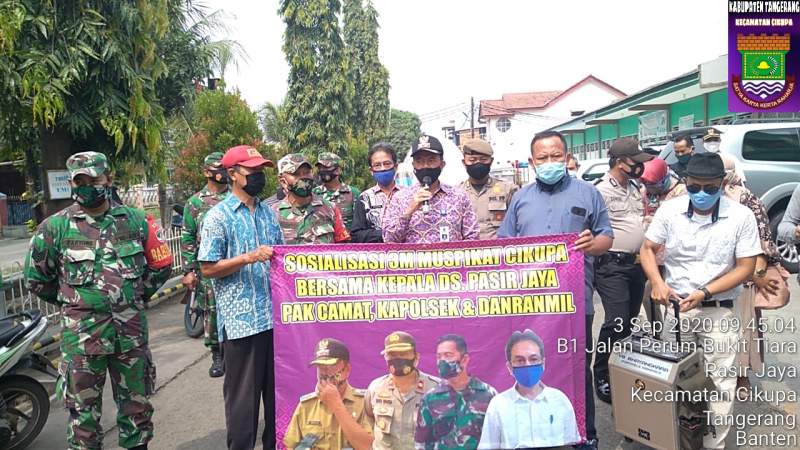 Putus Mata Rantai Covid 19, Camat Cikupa Gencar Sosialisaaikan 3 M