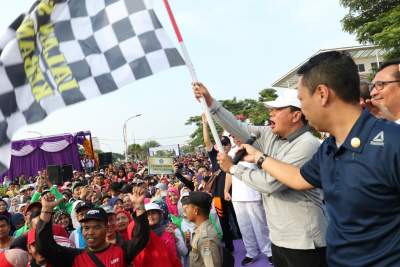 Ribuan Warga Ikuti Gerak Jalan Kebangsaan