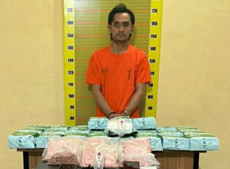 Bandar narkoba Deli Serdang ditangkap.(istimewa).