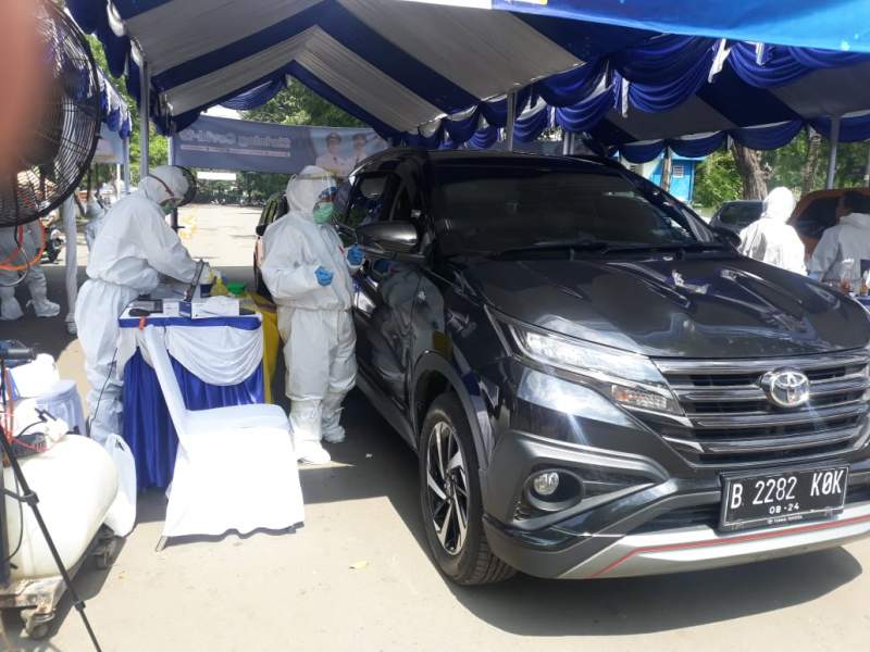 Ribuan orang Ikuti Rapid Test Drive True Pemprov Banten, Satu Orang Dinyatakan Reaktif