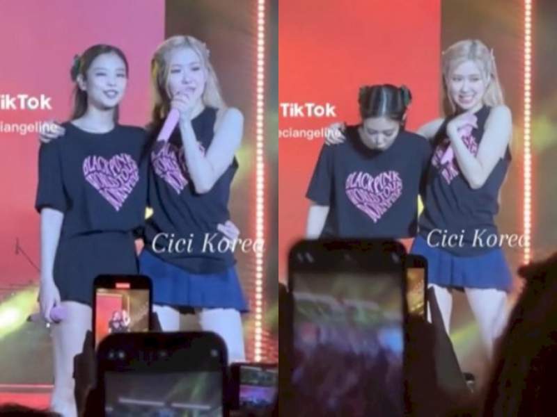 VIDIO: Ekspresi Kesal Rose dan Jennie Dilempar Tisu saat Manggung di Jakarta