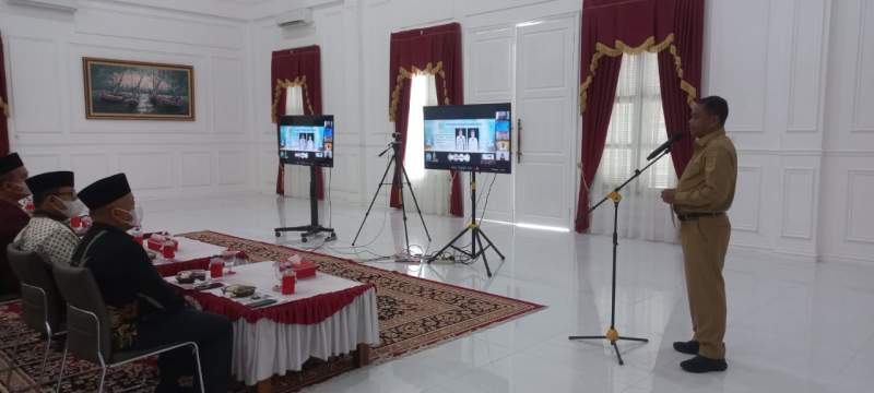 Bupati Serdang Bedagai, Darma Wijaya memberikan sambutan peringatan HANI 2022.(istimewa).