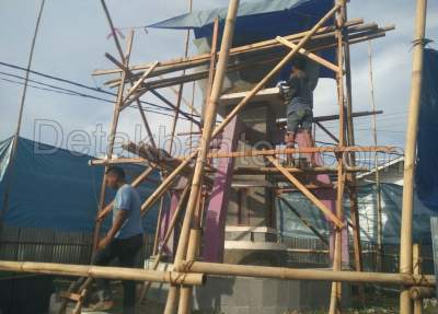 Tugu Ikon di Pertigaan Kronjo Direnovasi