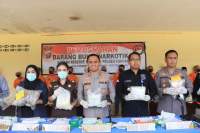 Polres Asahan Gelar Pemusnahan Barang Bukti Narkotika