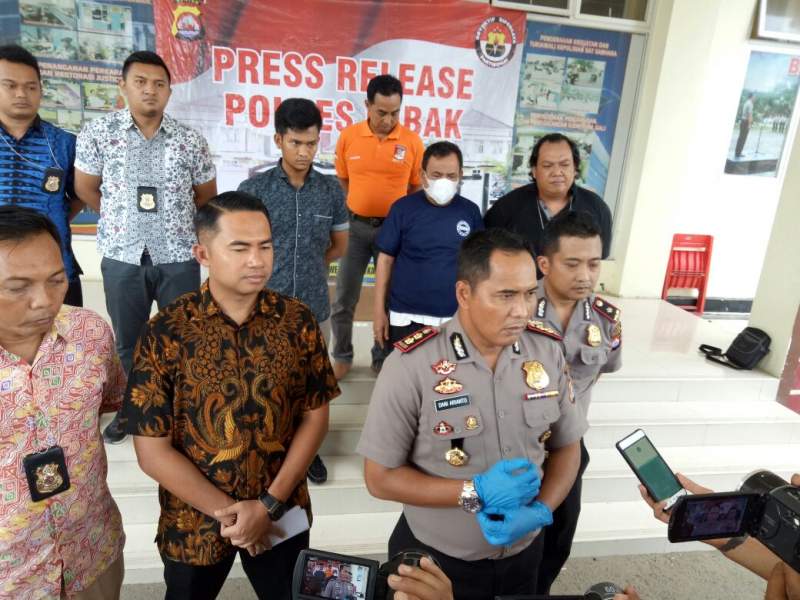 Gelar perkara OTT Tim Saber Pungli Polres Lebak. 