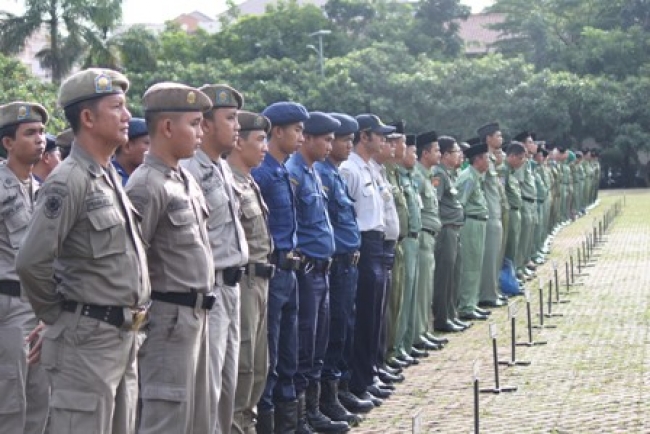 Tangsel- PNS dan TKS saat Upacara, (dt)