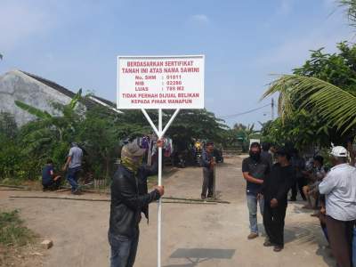 Pengembang Di Balaraja, Diduga Caplok Lahan Warga