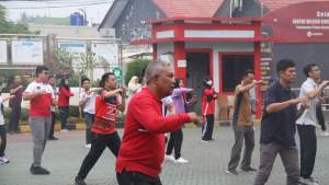 Jum&rsquo;at Sehat, ASN Kumham Banten Ikuti Senam Bersama
