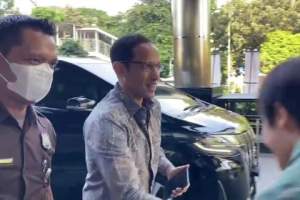 Mendikbud-Ristek, Nadiem Makarim mendatangi Gedung KPK di Jakarta, Rabu (21/6/2023).