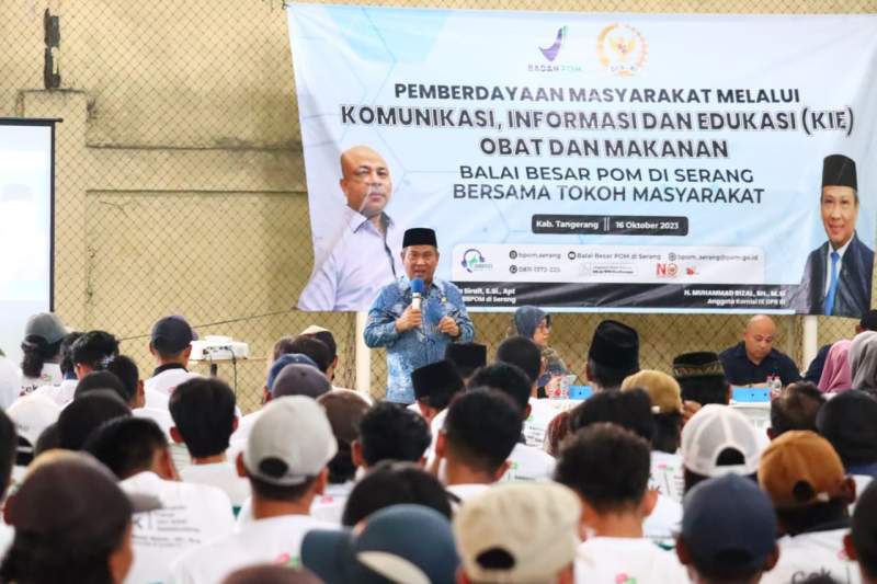 Muhammad Rizal DPR RI Sosialisasi KIE BPOM Bersama Masyarakat Sepatan