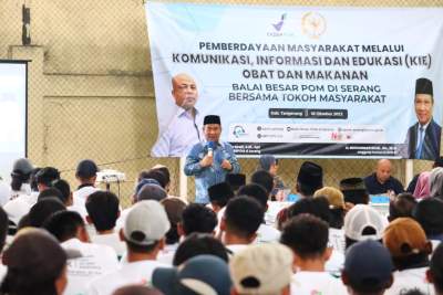 Muhammad Rizal DPR RI Sosialisasi KIE BPOM Bersama Masyarakat Sepatan