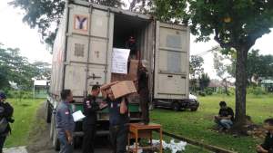 957 box Surat Suara Tiba di KPU Kota Serang