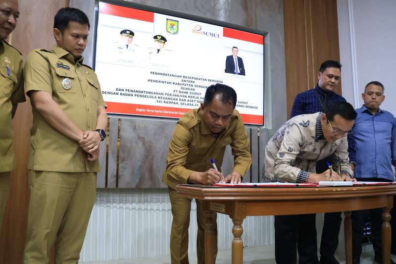 Pemkab Sergai dan Bank Sumut Teken MoU