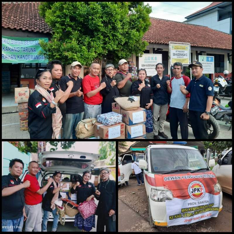 Giat sosial bantuan banjir oleh JPKP di Lebak dan Tangsel.(DB)