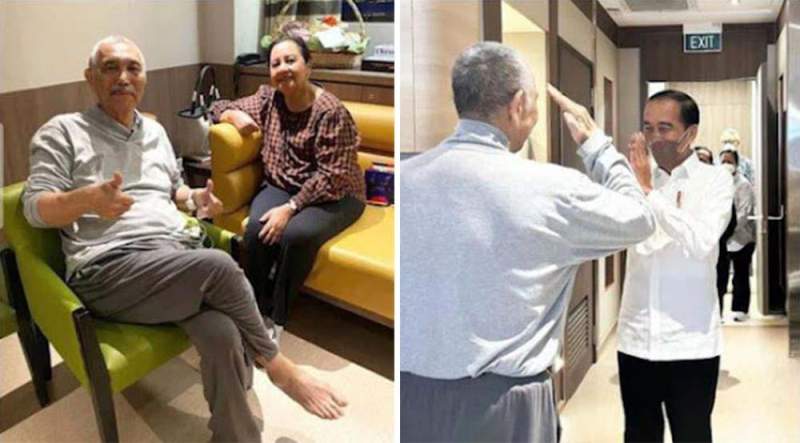 Menko Marves Luhut Binsar Pandjaitan saat berobat di Singapura.