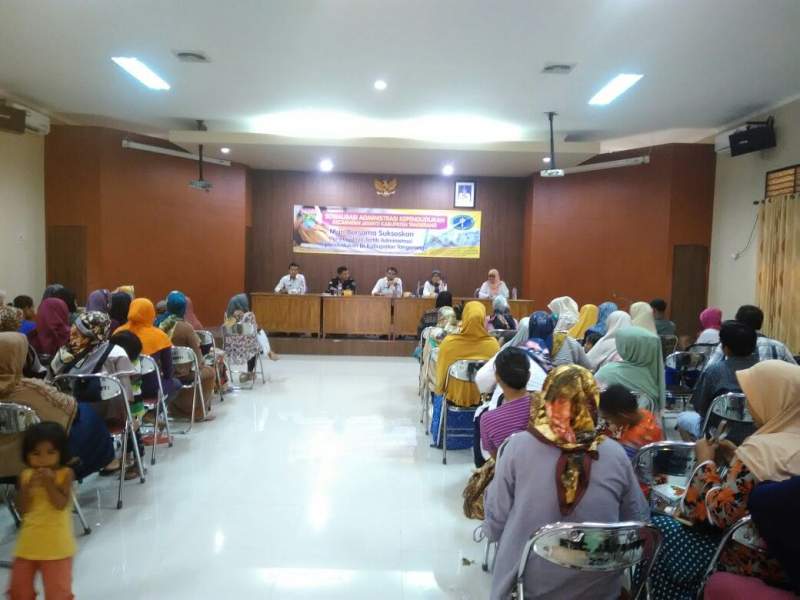 Sosialisasi adminduk Kabupaten Tangerang.