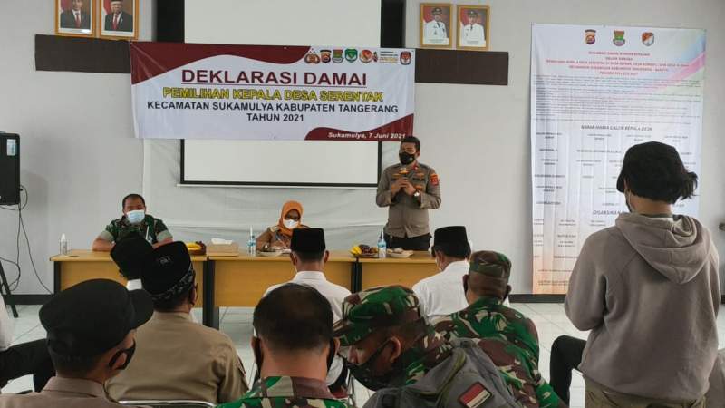 Kapolsek Balaraja Wajibkan Semua Calon Kades Terapkan Prokes