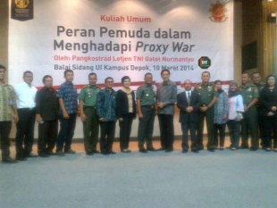 Kuliah Umum bersama Pangkostrad di UI (10/3)