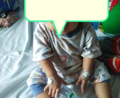 Rayyanza Dzaky Gumay (11 bulan) pasien asal Tigaraksa yang dirawat di Rumah Sakit Metro Hospital