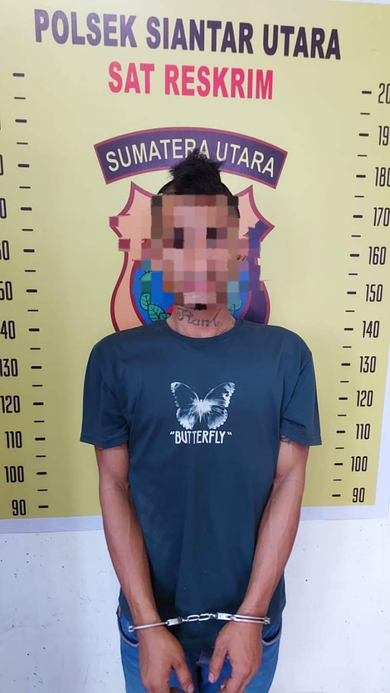 pelaku pembakaran mobil di Pematangsiantar.(istimewa).