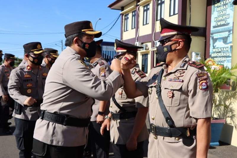Polres Serang Gelar Sertijab, Ini Daftar Namanya yang Dimutasi