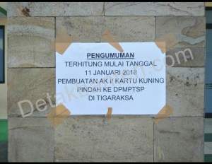 Pelayanan Kartu Kuning Dipindah Ke DPMPTSP