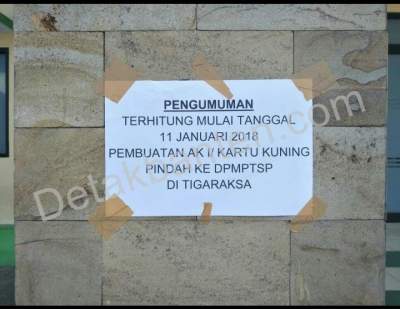 Pelayanan Kartu Kuning Dipindah Ke DPMPTSP