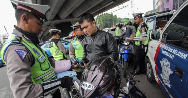 Ilustrasi razia gabungan dari kepolisian.