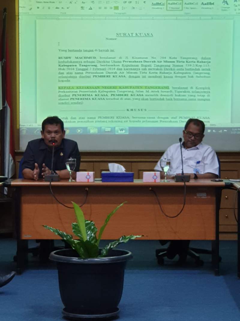 PDAM Tirta Kerta Raharja Kerjasama Dengan Kejaksaan