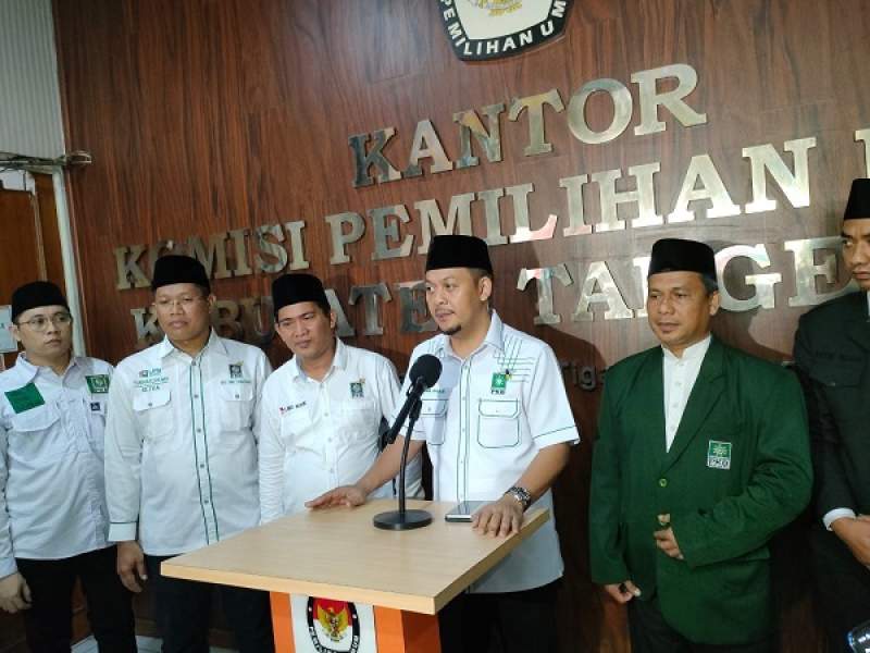 Daftarkan Bacaleg ke KPU, PKB Kab Tangerang Optimis Unggul