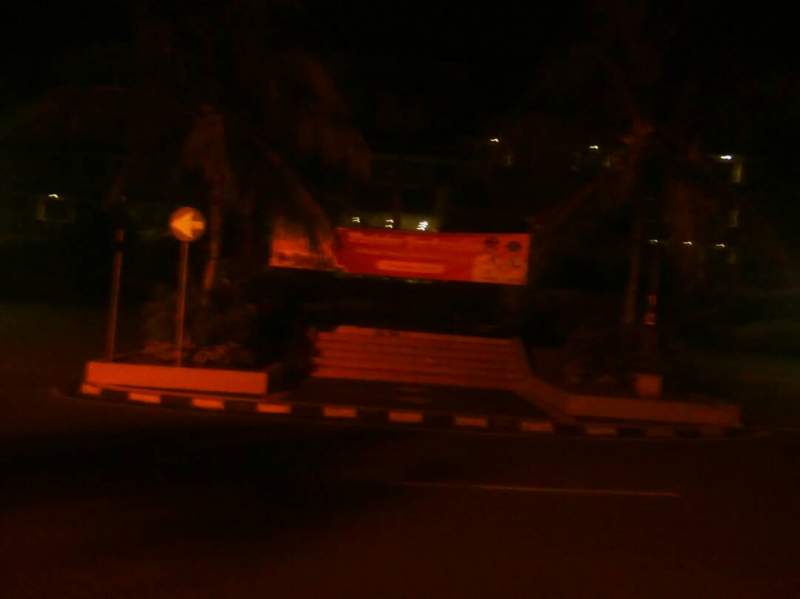 Gedung Sekretariat Daerah Puspemkab Tangerang di Tigaraksa gelap gulita.