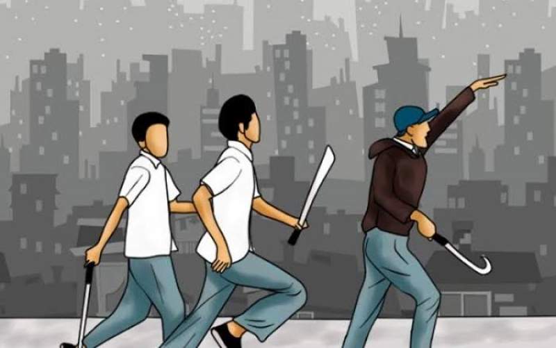 Foto Ilustrasi Tawuran Pelajar