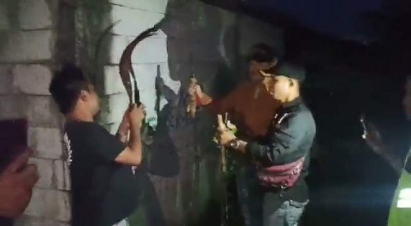 Polsek Cisoka Amankan 16 Orang, 8 Unit Motor dan Sajam