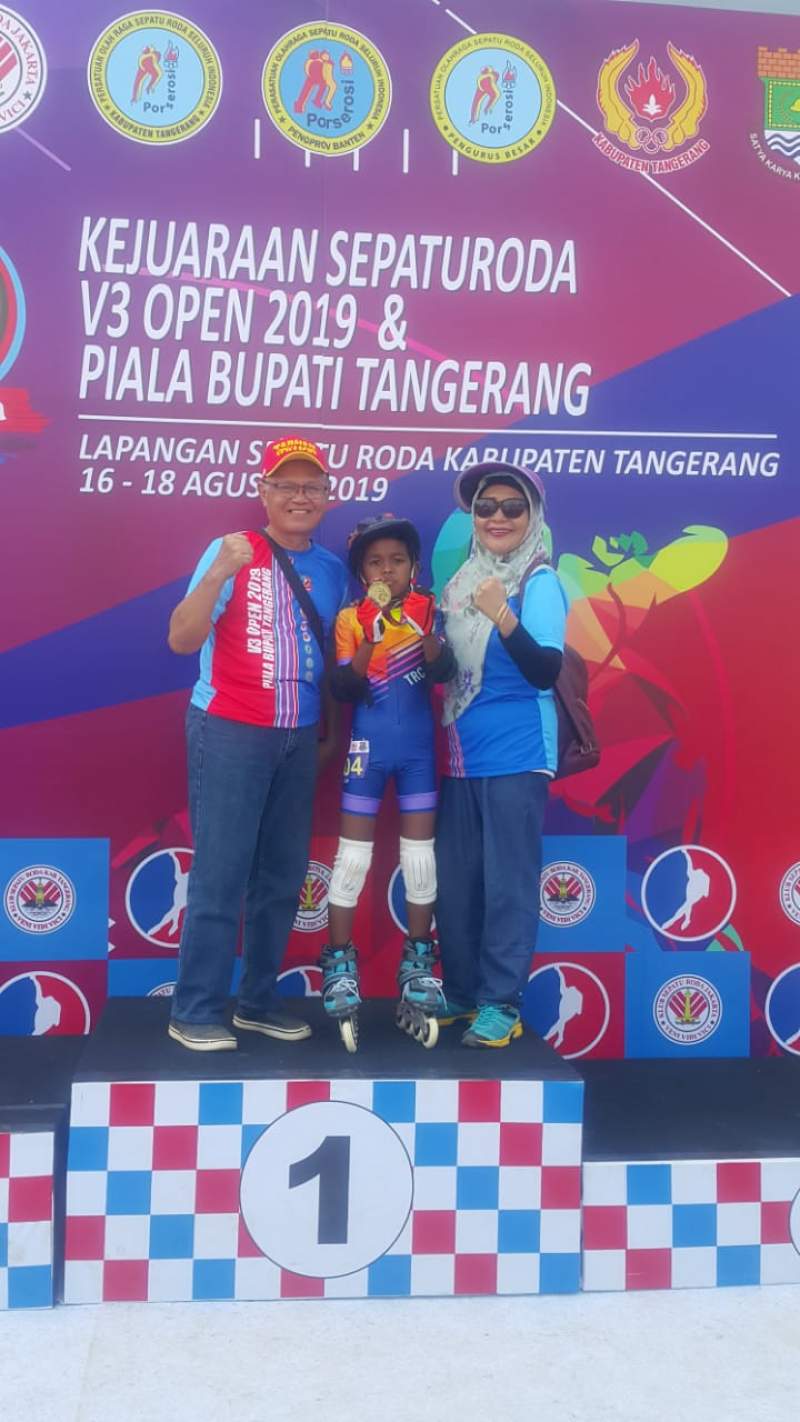 Turnamen Internasional, Atlit Sepatu Roda Cilik Asal Tangerang Sabet Medali Emas