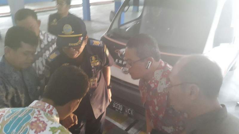 Komisi III DPRD Kota Tangerang sidak di lokasi uji kir milik Dishub kota setempat.  